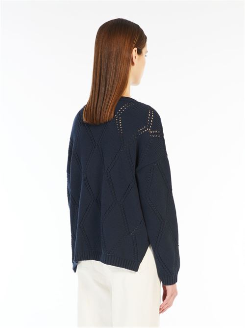 MAGLIA OVERSIZE IN COTONE A LOSANGHE WEEK END Max Mara | ABBOZZI2425366161600003